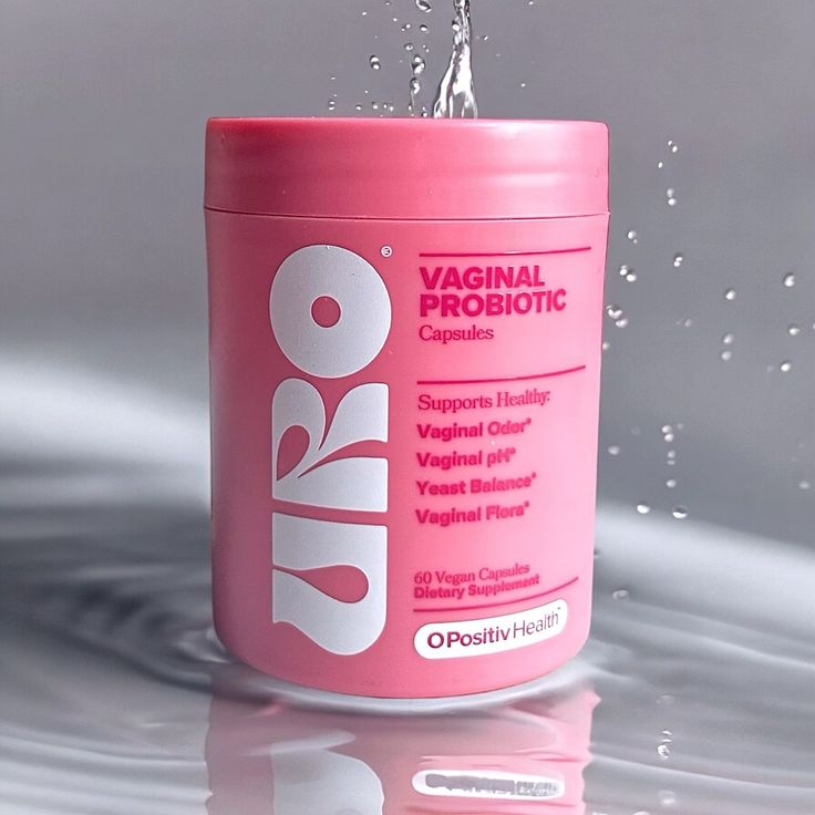 URO Vaginal Probiotics para la salud vaginal de las mujeres, equilibrio del pH, mezcla de prebióticos y probióticos Lactobacillus, promueve el olor y flora vaginal saludable, 60 cápsulas, (1 unidad)